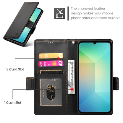 Samsung Galaxy A06 4G Magnetic Leather Wallet Case with Card Slots, Stand Function & Full Protection