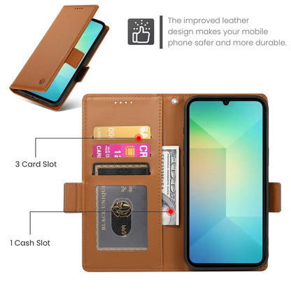 Samsung Galaxy A06 4G Magnetic Leather Wallet Case with Card Slots, Stand Function & Full Protection
