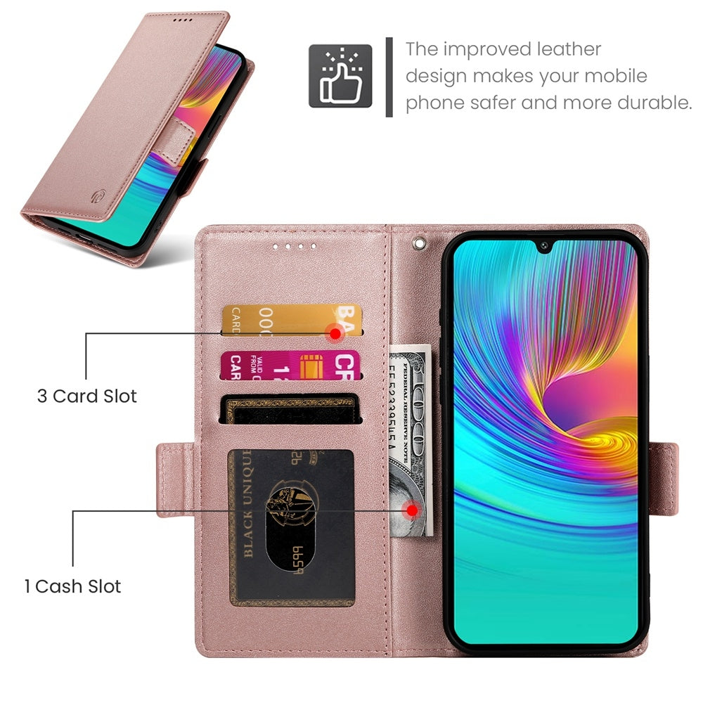 Samsung Galaxy A16 5G Magnetic Leather Wallet Case with Card Slots, Stand Function & Full Protection