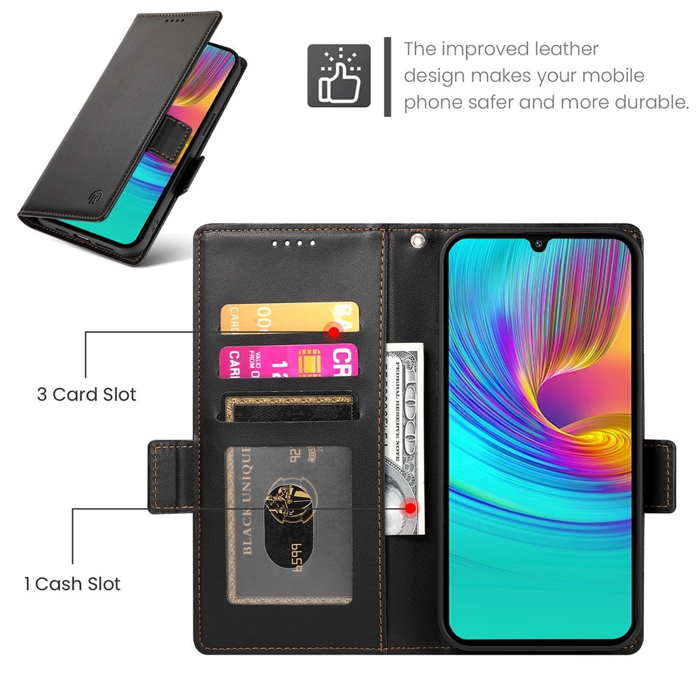 Samsung Galaxy A16 5G Magnetic Leather Wallet Case with Card Slots, Stand Function & Full Protection