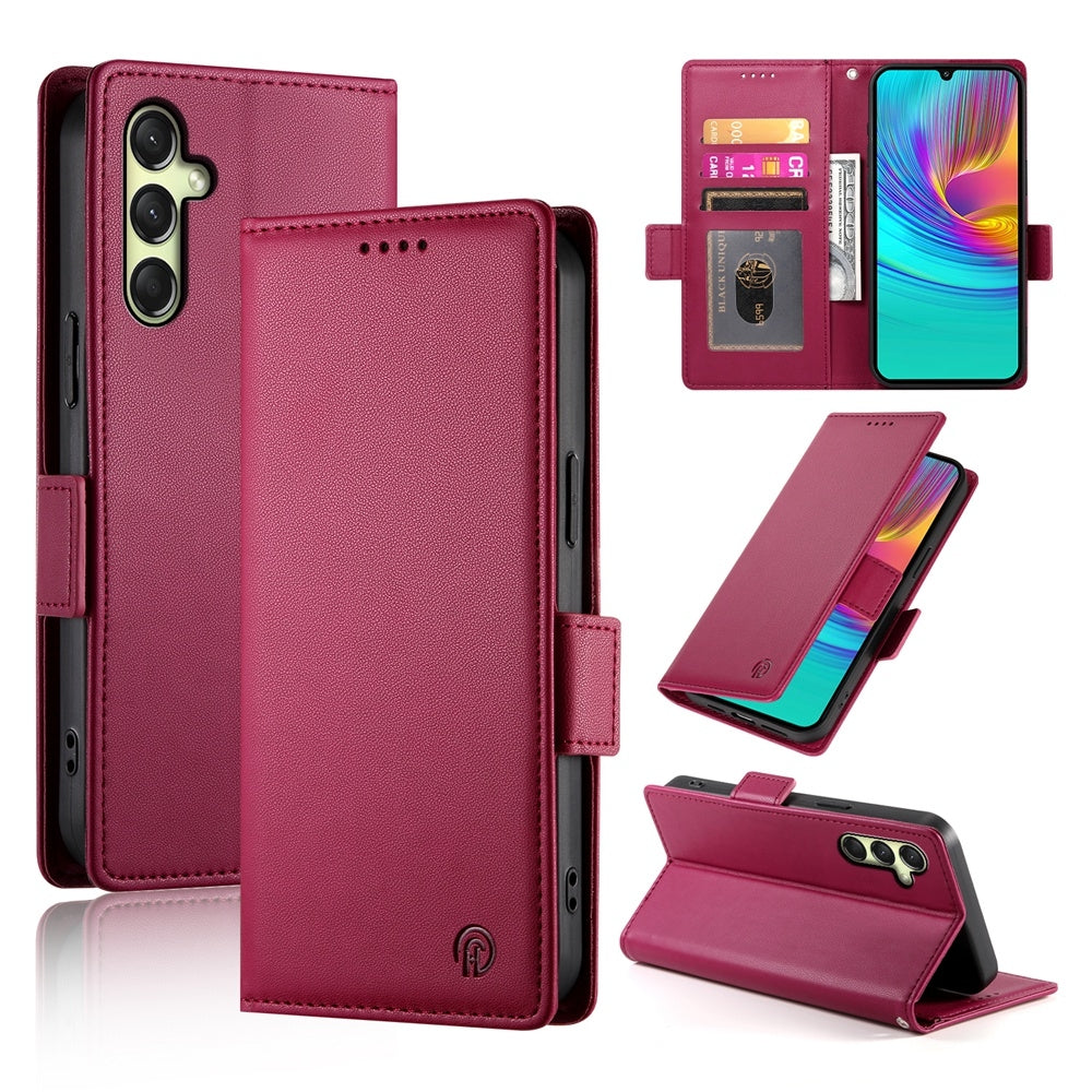 Samsung Galaxy A16 5G Magnetic Leather Wallet Case with Card Slots, Stand Function & Full Protection
