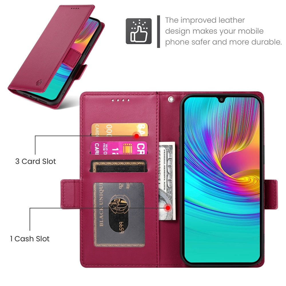Samsung Galaxy A16 5G Magnetic Leather Wallet Case with Card Slots, Stand Function & Full Protection
