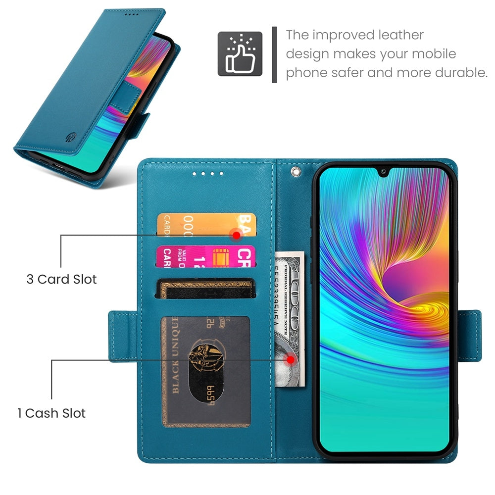 Samsung Galaxy A16 5G Magnetic Leather Wallet Case with Card Slots, Stand Function & Full Protection