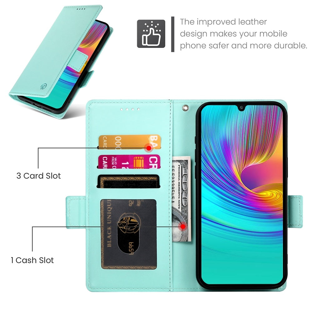 Samsung Galaxy A16 5G Magnetic Leather Wallet Case with Card Slots, Stand Function & Full Protection