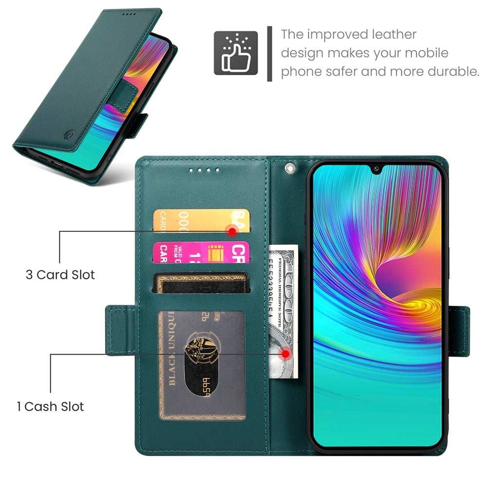 Samsung Galaxy A16 5G Magnetic Leather Wallet Case with Card Slots, Stand Function & Full Protection