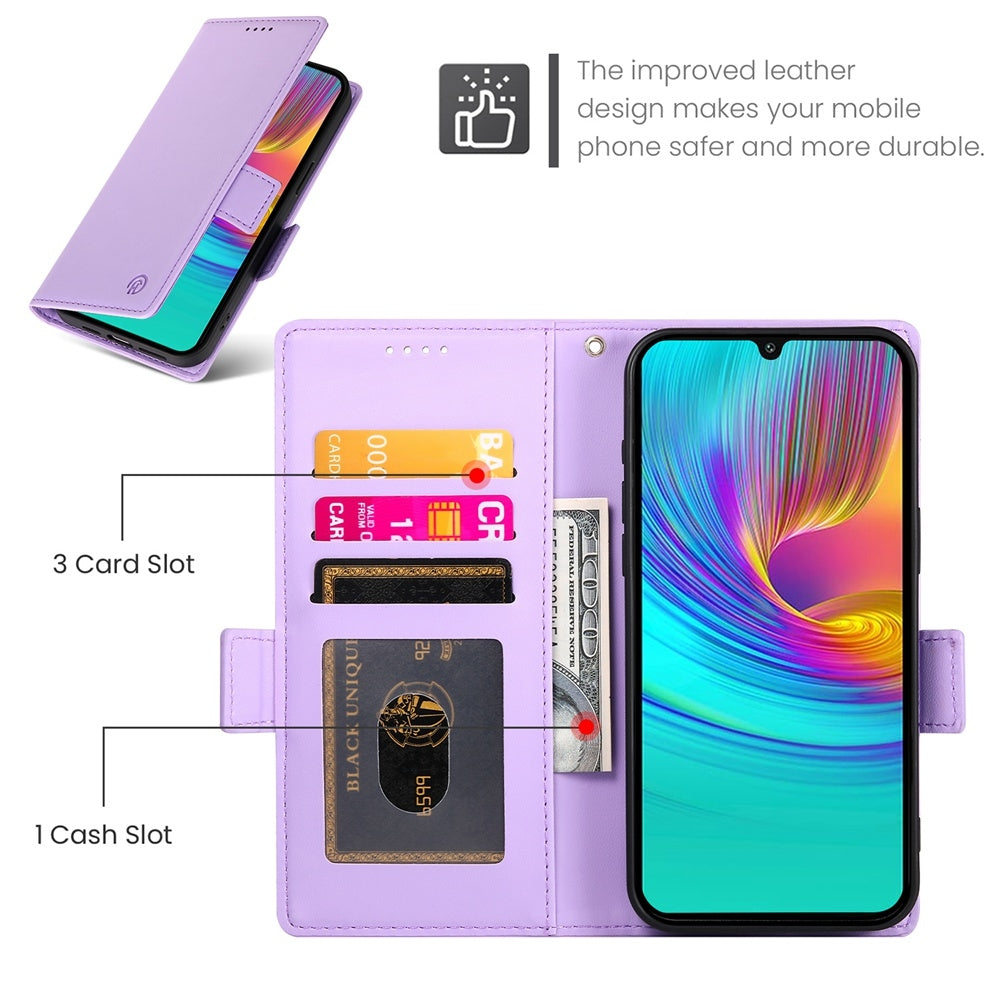 Samsung Galaxy A16 5G Magnetic Leather Wallet Case with Card Slots, Stand Function & Full Protection