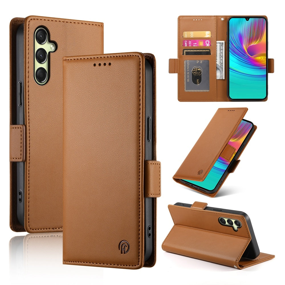 Samsung Galaxy A16 5G Magnetic Leather Wallet Case with Card Slots, Stand Function & Full Protection