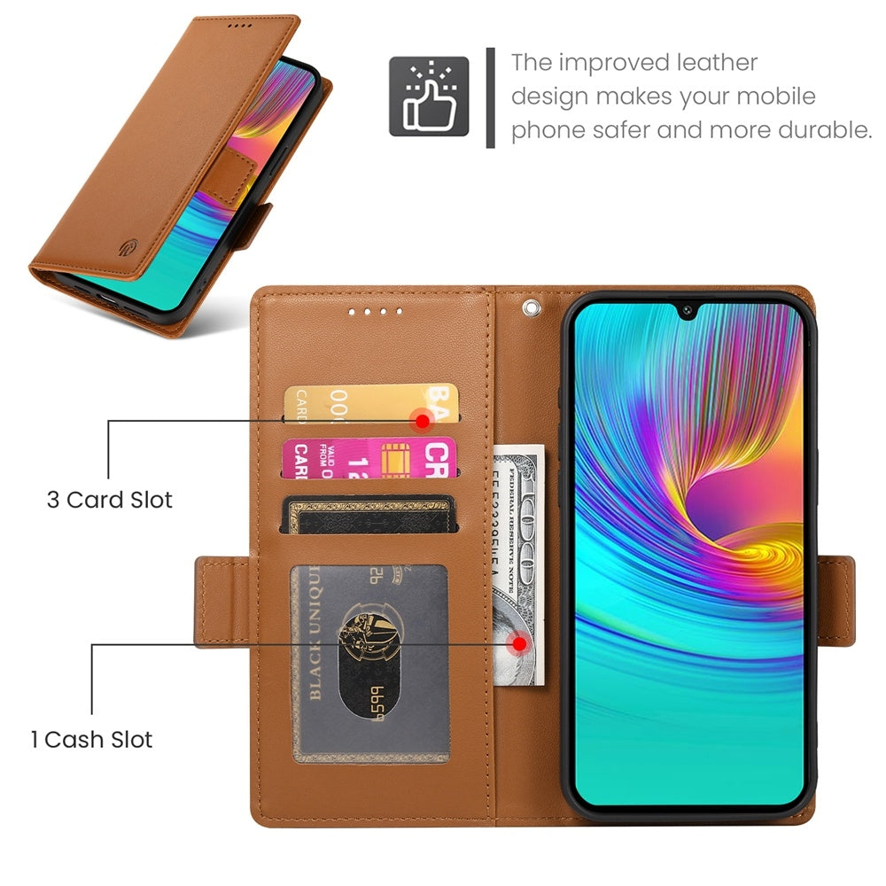 Samsung Galaxy A16 5G Magnetic Leather Wallet Case with Card Slots, Stand Function & Full Protection