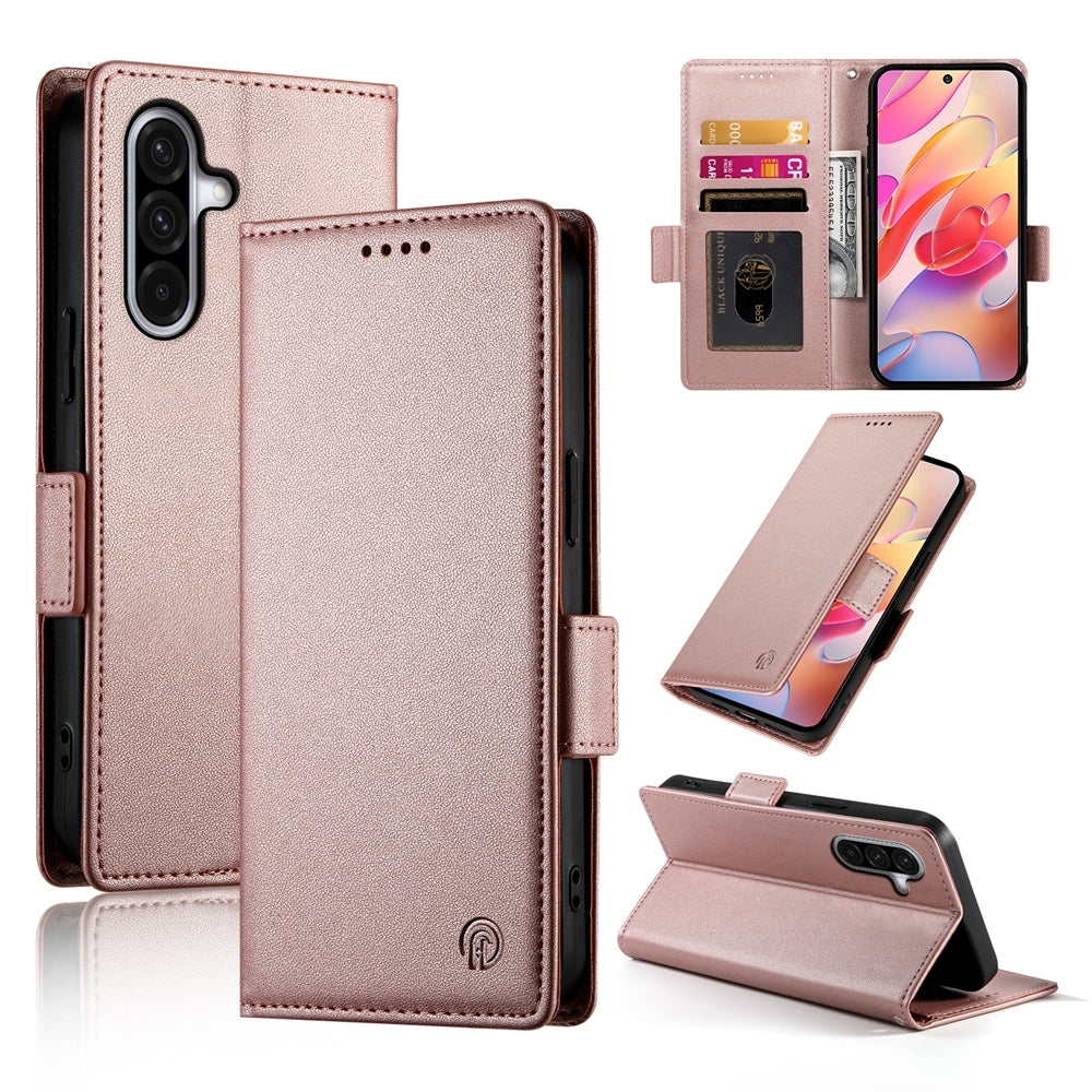 Samsung Galaxy A36 Magnetic Leather Wallet Case with Card Slots, Stand Function & Full Protection