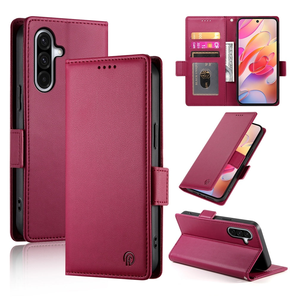 Samsung Galaxy A36 Magnetic Leather Wallet Case with Card Slots, Stand Function & Full Protection