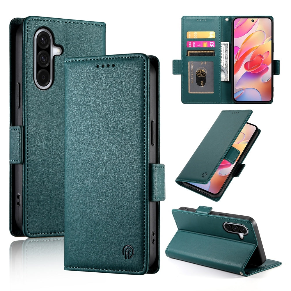 Samsung Galaxy A36 Magnetic Leather Wallet Case with Card Slots, Stand Function & Full Protection