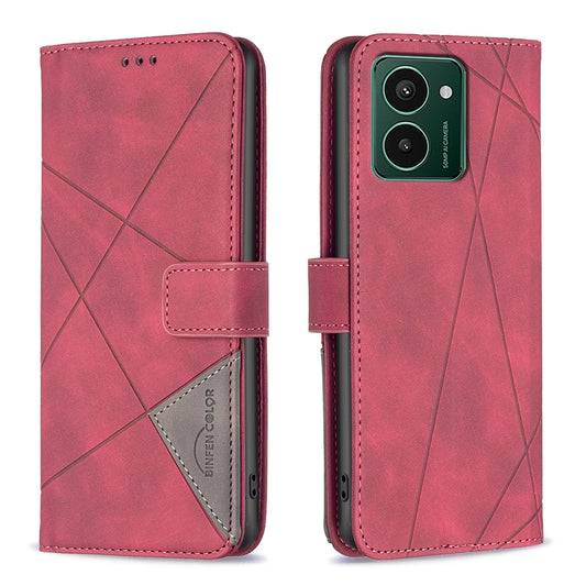 HMD Pulse+ Rhombus Texture Leather Phone Case with Magnetic Buckle and Card Holder