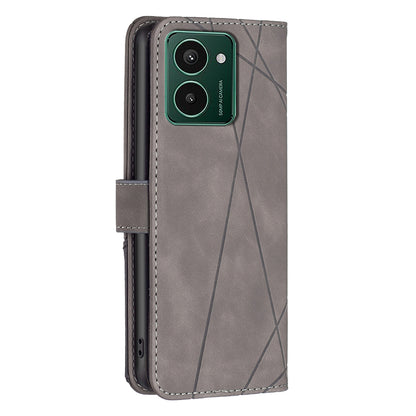 HMD Pulse+ Rhombus Texture Leather Phone Case with Magnetic Buckle and Card Holder