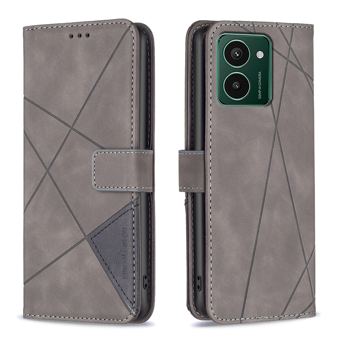 HMD Pulse PRO Rhombus Texture Leather Phone Case with Magnetic Buckle and Card Holder