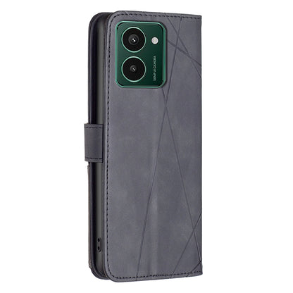 HMD Pulse+ Rhombus Texture Leather Phone Case with Magnetic Buckle and Card Holder