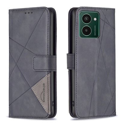 HMD Pulse PRO Rhombus Texture Leather Phone Case with Magnetic Buckle and Card Holder