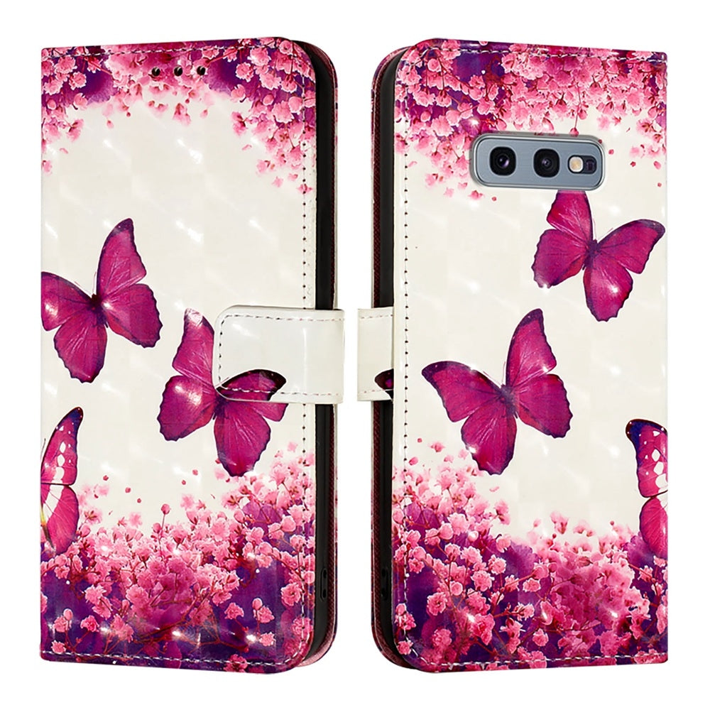 Samsung Galaxy S10e Leather Flip Phone Case with 3D Painted Design, Card Holder, Wallet & Stand Function - Durable Protection & Easy Access