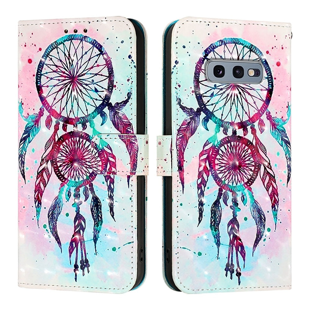 Samsung Galaxy S10e Leather Flip Phone Case with 3D Painted Design, Card Holder, Wallet & Stand Function - Durable Protection & Easy Access