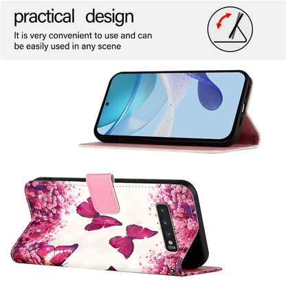 Samsung Galaxy S10+ Leather Flip Phone Case with 3D Painted Design, Card Holder, Wallet & Stand Function - Durable Protection & Easy Access