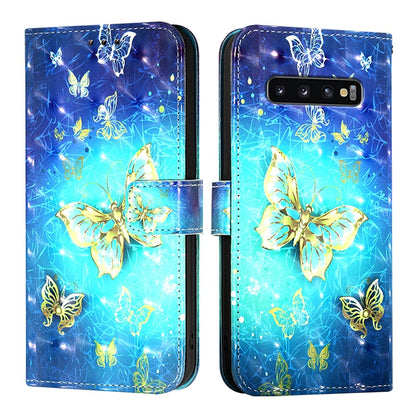 Samsung Galaxy S10 Leather Flip Phone Case with 3D Painted Design, Card Holder, Wallet & Stand Function - Durable Protection & Easy Access