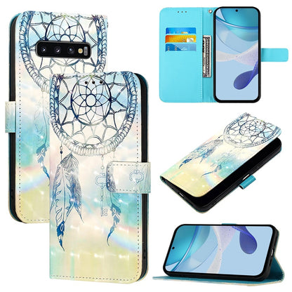 Samsung Galaxy S10 Leather Flip Phone Case with 3D Painted Design, Card Holder, Wallet & Stand Function - Durable Protection & Easy Access
