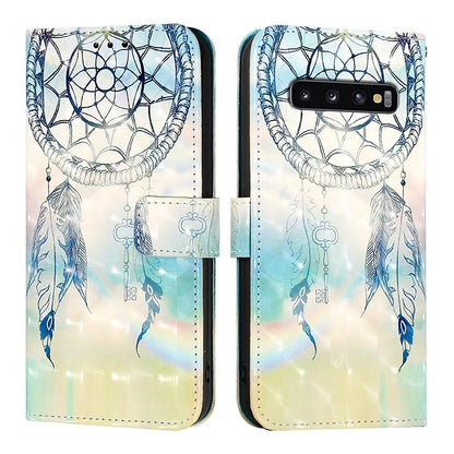 Samsung Galaxy S10 Leather Flip Phone Case with 3D Painted Design, Card Holder, Wallet & Stand Function - Durable Protection & Easy Access