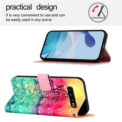 Samsung Galaxy S10 Leather Flip Phone Case with 3D Painted Design, Card Holder, Wallet & Stand Function - Durable Protection & Easy Access