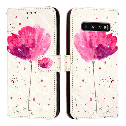 Samsung Galaxy S10 Leather Flip Phone Case with 3D Painted Design, Card Holder, Wallet & Stand Function - Durable Protection & Easy Access