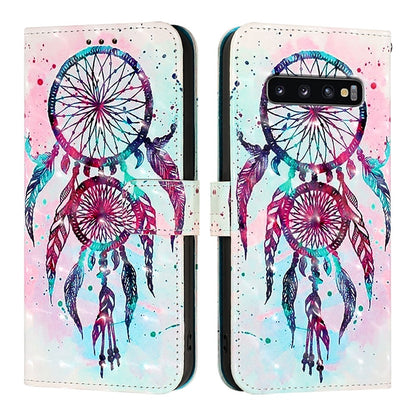 Samsung Galaxy S10 Leather Flip Phone Case with 3D Painted Design, Card Holder, Wallet & Stand Function - Durable Protection & Easy Access