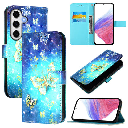 Samsung Galaxy S24 FE 5G Leather Flip Phone Case with 3D Painted Design, Card Holder, Wallet & Stand Function - Durable Protection & Easy Access
