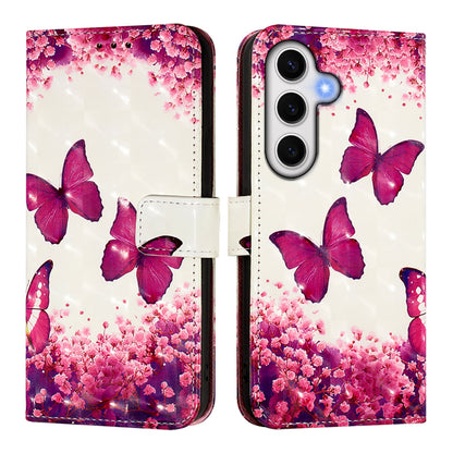 Samsung Galaxy S24 FE 5G Leather Flip Phone Case with 3D Painted Design, Card Holder, Wallet & Stand Function - Durable Protection & Easy Access