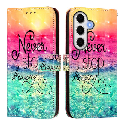 Samsung Galaxy S24 FE 5G Leather Flip Phone Case with 3D Painted Design, Card Holder, Wallet & Stand Function - Durable Protection & Easy Access