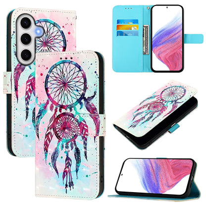 Samsung Galaxy S24 FE 5G Leather Flip Phone Case with 3D Painted Design, Card Holder, Wallet & Stand Function - Durable Protection & Easy Access