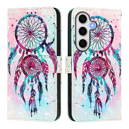 Samsung Galaxy S24 FE 5G Leather Flip Phone Case with 3D Painted Design, Card Holder, Wallet & Stand Function - Durable Protection & Easy Access