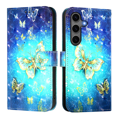 Samsung Galaxy S25+ 5G Leather Flip Phone Case with 3D Painted Design, Card Holder, Wallet & Stand Function - Durable Protection & Easy Access