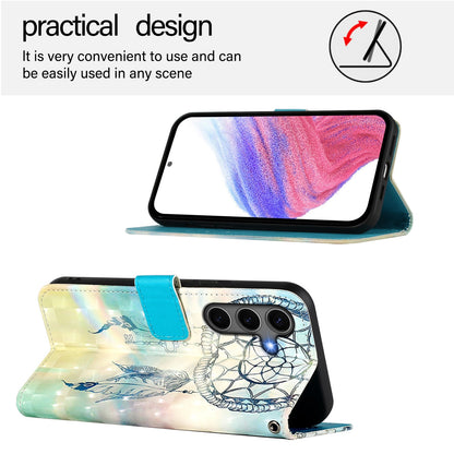 Samsung Galaxy S25+ 5G Leather Flip Phone Case with 3D Painted Design, Card Holder, Wallet & Stand Function - Durable Protection & Easy Access