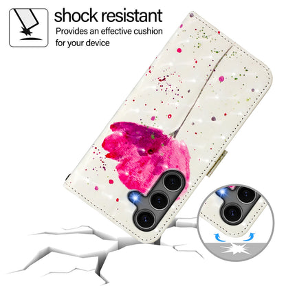 Samsung Galaxy S25+ 5G Leather Flip Phone Case with 3D Painted Design, Card Holder, Wallet & Stand Function - Durable Protection & Easy Access