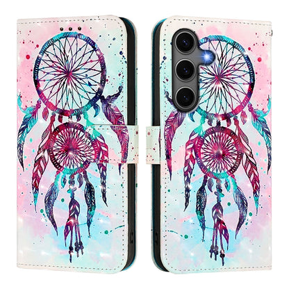 Samsung Galaxy S25+ 5G Leather Flip Phone Case with 3D Painted Design, Card Holder, Wallet & Stand Function - Durable Protection & Easy Access