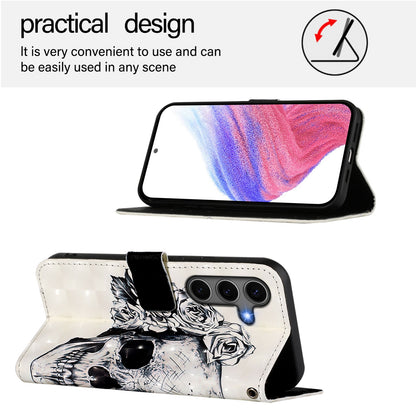 Samsung Galaxy S25+ 5G Leather Flip Phone Case with 3D Painted Design, Card Holder, Wallet & Stand Function - Durable Protection & Easy Access