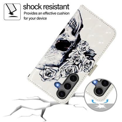 Samsung Galaxy S25+ 5G Leather Flip Phone Case with 3D Painted Design, Card Holder, Wallet & Stand Function - Durable Protection & Easy Access