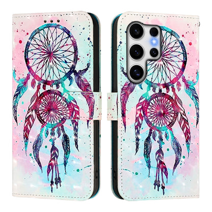 Samsung Galaxy S25 Ultra 5G Leather Flip Phone Case with 3D Painted Design, Card Holder, Wallet & Stand Function - Durable Protection & Easy Access