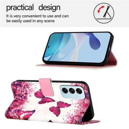 Samsung Galaxy M14 5G Global Leather Flip Phone Case with 3D Painted Design, Card Holder, Wallet & Stand Function - Durable Protection & Easy Access