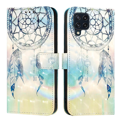 Samsung Galaxy M32 4G Global Leather Flip Phone Case with 3D Painted Design, Card Holder, Wallet & Stand Function - Durable Protection & Easy Access