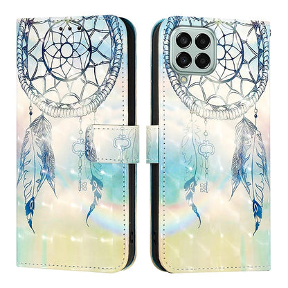 Samsung Galaxy M33 5G Global Leather Flip Phone Case with 3D Painted Design, Card Holder, Wallet & Stand Function - Durable Protection & Easy Access