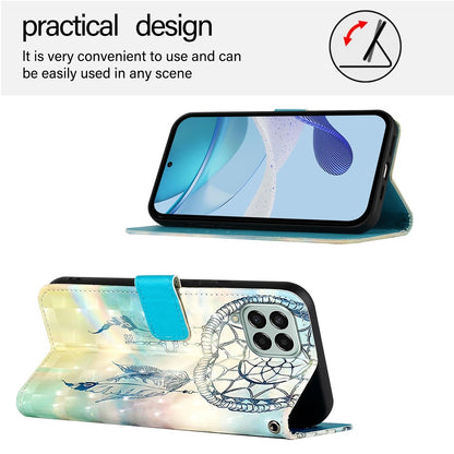 Samsung Galaxy M33 5G Global Leather Flip Phone Case with 3D Painted Design, Card Holder, Wallet & Stand Function - Durable Protection & Easy Access
