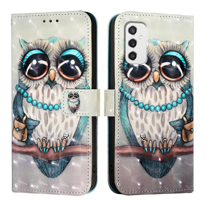 Samsung Galaxy M52 5G Leather Flip Phone Case with 3D Painted Design, Card Holder, Wallet & Stand Function - Durable Protection & Easy Access