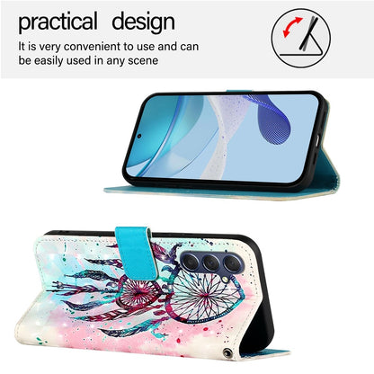 Samsung Galaxy M54 5G Global Leather Flip Phone Case with 3D Painted Design, Card Holder, Wallet & Stand Function - Durable Protection & Easy Access