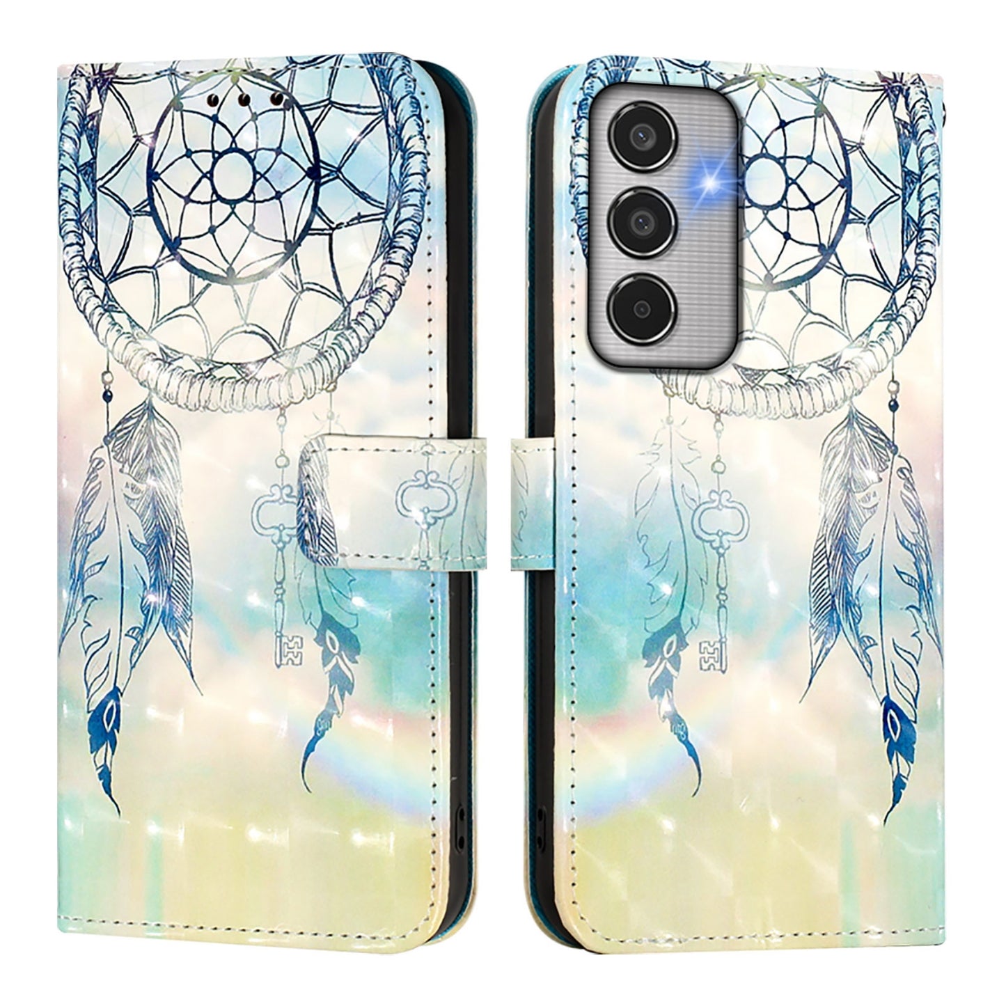 Samsung Galaxy M35 Leather Flip Phone Case with 3D Painted Design, Card Holder, Wallet & Stand Function - Durable Protection & Easy Access