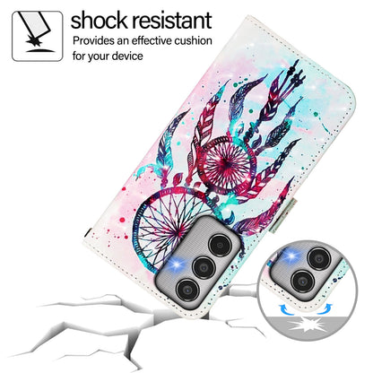 Samsung Galaxy M35 Leather Flip Phone Case with 3D Painted Design, Card Holder, Wallet & Stand Function - Durable Protection & Easy Access