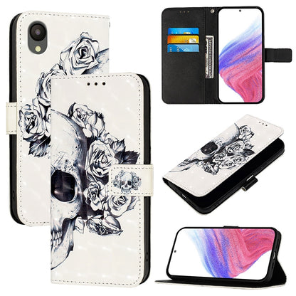 Samsung A03 Core Leather Flip Phone Case with 3D Painted Design, Card Holder, Wallet & Stand Function - Durable Protection & Easy Access